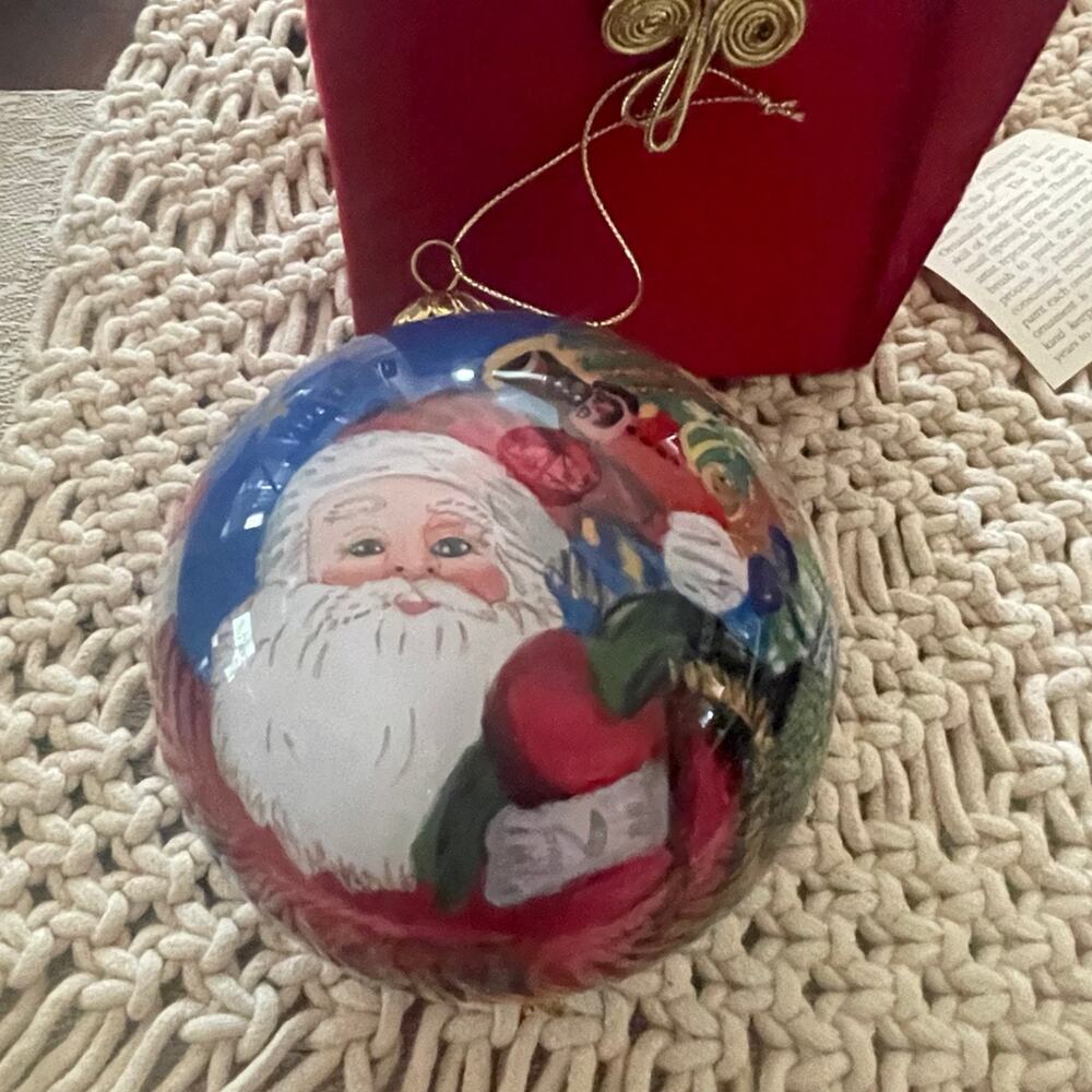 Pier Imports reverse paint glass Ornament